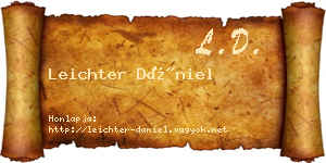 Leichter Dániel névjegykártya
